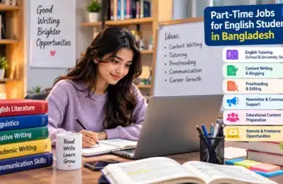Bangladeshi English student exploring part-time jobs in tutoring, writing and proofreading